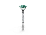 White gold Round Cut Diamond Pavé Band with Six-Prong Setting_2