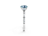 White gold Round Cut Diamond Pavé Band with Six-Prong Setting_2