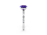 White gold Round Cut Diamond Pavé Band with Six-Prong Setting_2