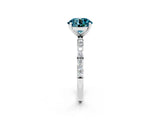 White gold Round Cut Diamond Pavé Band with Six-Prong Setting_2