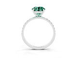 White gold Round Cut Diamond Pavé Band with Six-Prong Setting_3