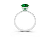 White gold Round Cut Diamond Pavé Band with Six-Prong Setting_3