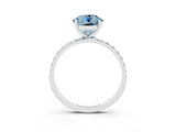 White gold Round Cut Diamond Pavé Band with Six-Prong Setting_3
