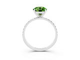 White gold Round Cut Diamond Pavé Band with Six-Prong Setting_3