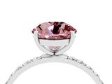 White gold Round Cut Diamond Pavé Band with Six-Prong Setting_4