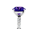 White gold Round Cut Diamond Pavé Band with Six-Prong Setting_5