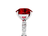 White gold Round Cut Diamond Pavé Band with Six-Prong Setting_5