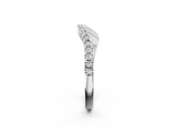 White gold Round Cut Diamond Pavé Curved Band with Shared Prong Setting_14
