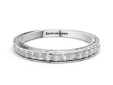 White gold Round Cut Diamond Pavé Eternity Band with Channel Setting_12
