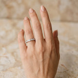 White gold Round Cut Diamond Pavé Eternity Band with Channel Setting_29
