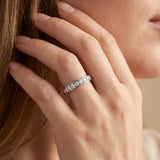 White gold Round Cut Diamond Pavé Eternity Band with Channel Setting_31