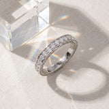 White gold Round Cut Diamond Pavé Eternity Band with Channel Setting_32