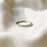 White gold Round Cut Diamond Pavé Eternity Band with Micro Prong Setting_31