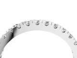 White gold Round Cut Diamond Pavé Eternity Band with Micro Prong Setting_60