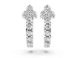 White gold Round Cut Diamond Pavé Huggie Hoop Earrings_4