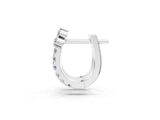 White gold Round Cut Diamond Pavé Huggie Hoop Earrings_5