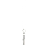 White gold Round Cut Diamond Pavé Marquise Pendant 2