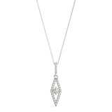 White gold Round Cut Diamond Pavé Marquise Pendant