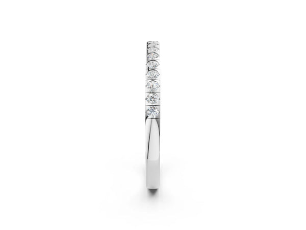 White gold Round Cut Diamond Pavé Set Eternity Band