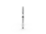 White gold Round Cut Diamond Pavé Set Milgrain Edge Eternity Band_25