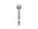 White gold Round Cut Diamond Pave Band with Four-Prong Setting_50