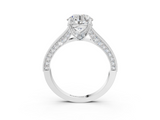 White gold Round Cut Diamond Pave Band with Four-Prong Setting_51