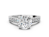White gold Round Cut Diamond Pave Band with Four-Prong Setting_55