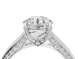 White gold Round Cut Diamond Pave Band with Four-Prong Setting_60