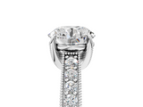 White gold Round Cut Diamond Pave Band with Four-Prong Setting_60