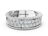 White gold Round Cut Diamond Pave Eternity Band with Bead Prong Setting_29