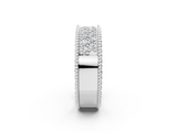 White gold Round Cut Diamond Pave Eternity Band with Bead Prong Setting_31