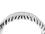 White gold Round Cut Diamond Pave Eternity Band with Bead Prong Setting_33