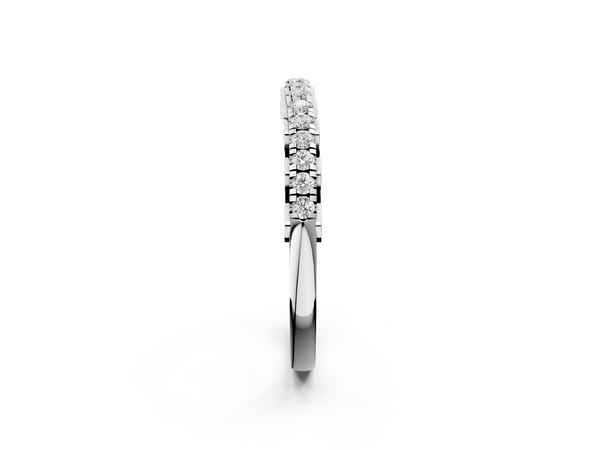 White gold Round Cut Diamond Prong Set Eternity Band