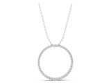 White gold Round Cut Diamond Prong Set Eternity Pendant_4