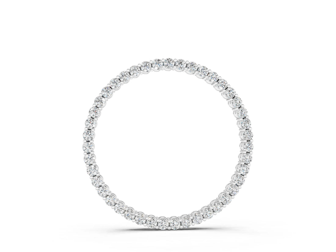 White gold Round Cut Diamond Prong Set Eternity Pendant_6