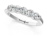 White gold Round Cut Diamond Prong Set Half-Eternity Band_13