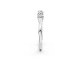 White gold Round Cut Diamond Prong Set Half-Eternity Band_14