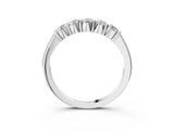 White gold Round Cut Diamond Prong Set Half-Eternity Band_15