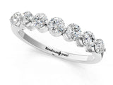 White gold Round Cut Diamond Prong Set Half Eternity Band_3