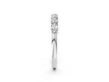 White gold Round Cut Diamond Prong Set Half Eternity Band_4