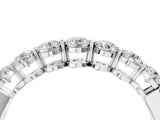 White gold Round Cut Diamond Prong Set Half Eternity Band_6
