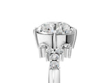 White gold Round Cut Diamond Ring with Side Stones and Four-Prong Setting_87