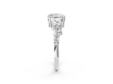 White gold Round Cut Diamond Scattered Round Accent Ring with Prong Setting_20