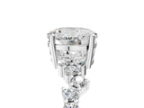 White gold Round Cut Diamond Scattered Round Accent Ring with Prong Setting_23