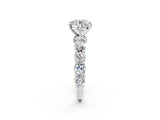 White gold Round Cut Diamond Side Stone Engagement Ring with Four-Prong Setting_34
