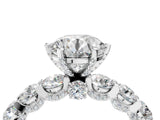 White gold Round Cut Diamond Side Stone Engagement Ring with Four-Prong Setting_36