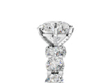 White gold Round Cut Diamond Side Stone Engagement Ring with Four-Prong Setting_37