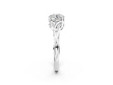 White gold Round Cut Diamond Solitaire Celtic Knot Ring with Four-Prong Setting_107