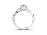 White gold Round Cut Diamond Solitaire Celtic Knot Ring with Four-Prong Setting_113