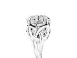 White gold Round Cut Diamond Solitaire Celtic Knot Ring with Four-Prong Setting_115